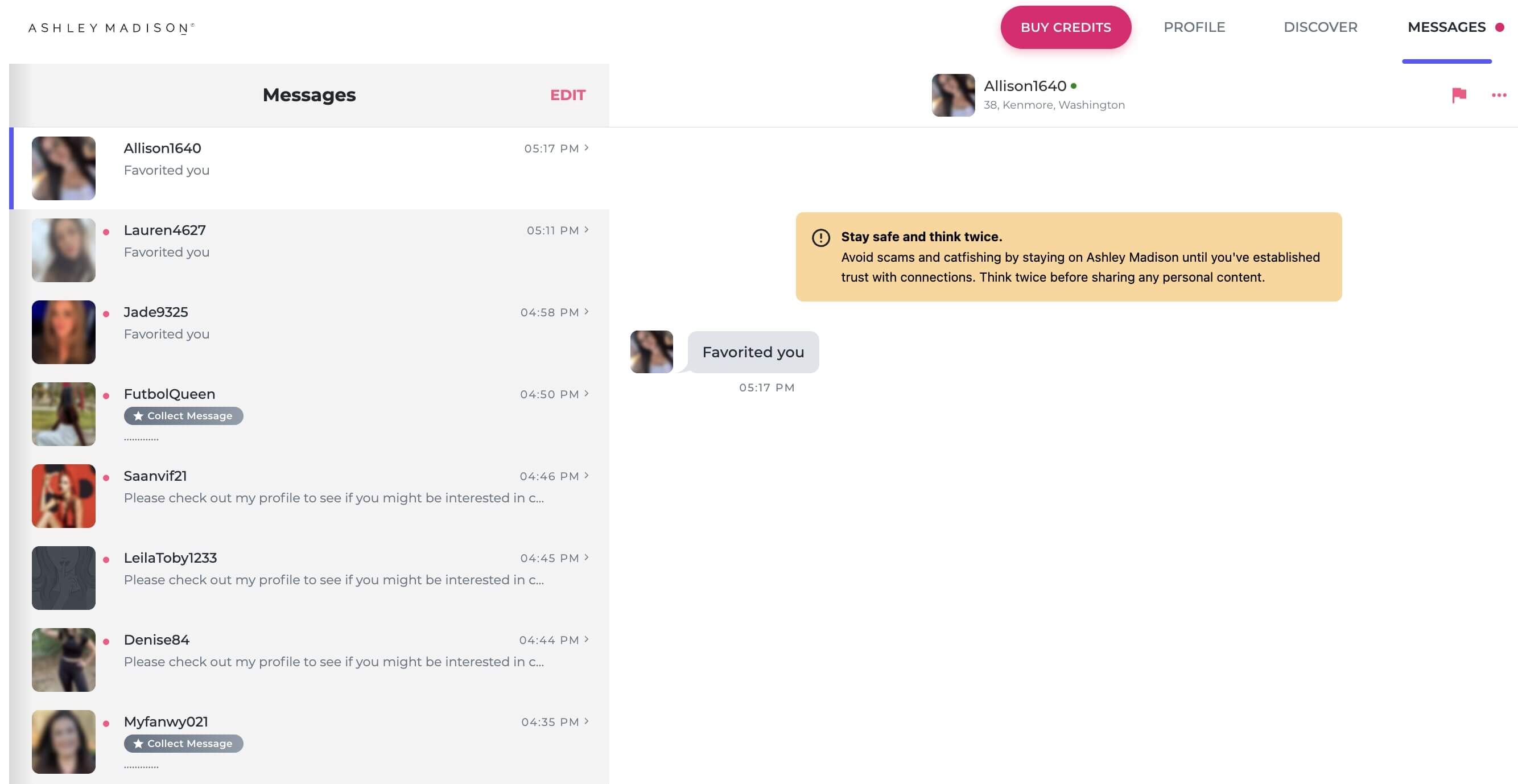 ashleymadison communication